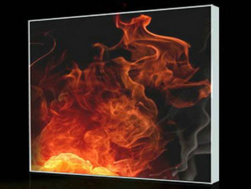 Monolithic fire-resistant glass