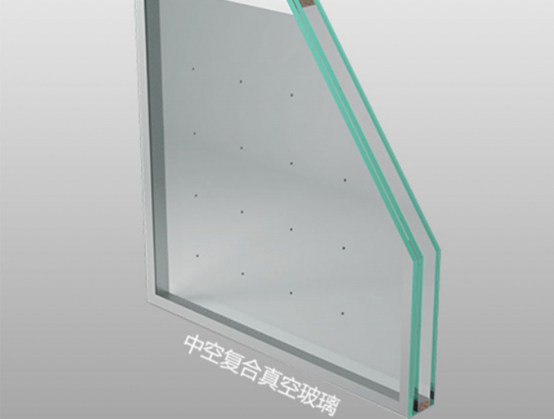 Hollow composite vacuum glass